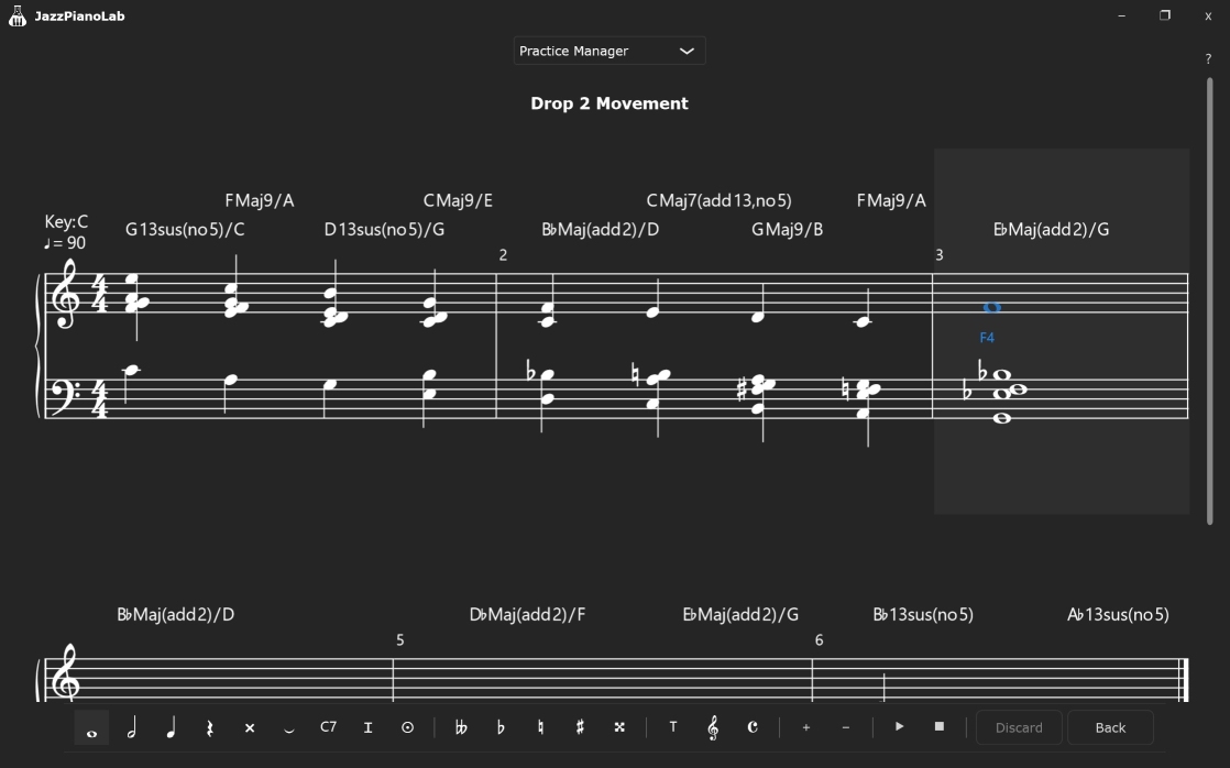 JazzPianoLab Score Editor