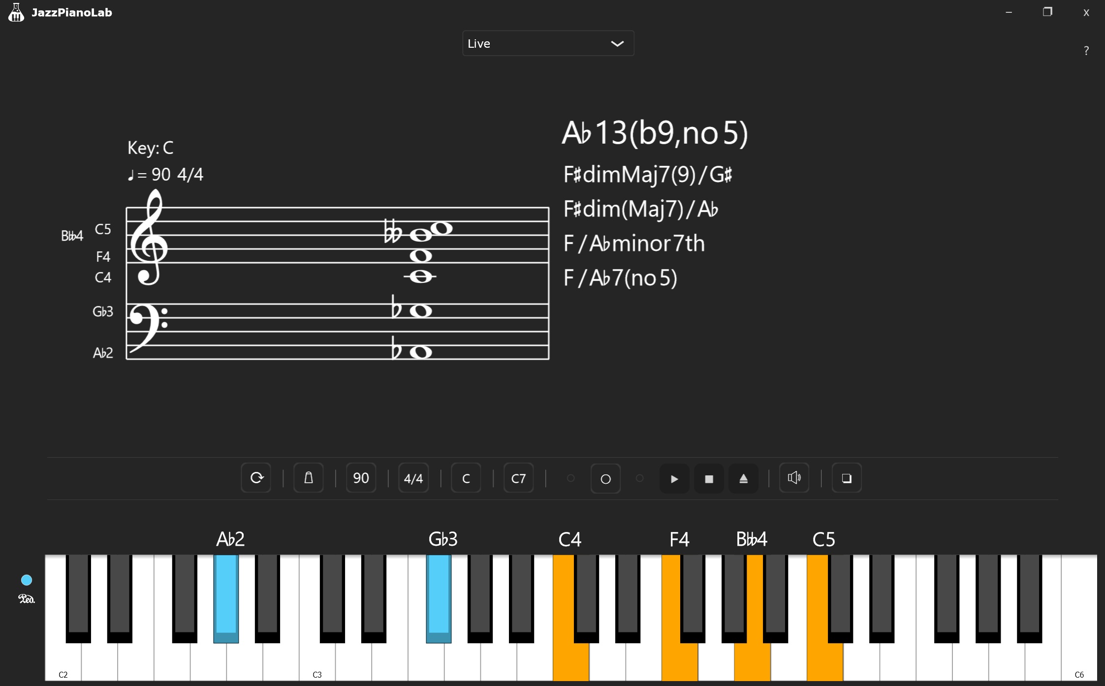 Live Mode Overview Screenshot