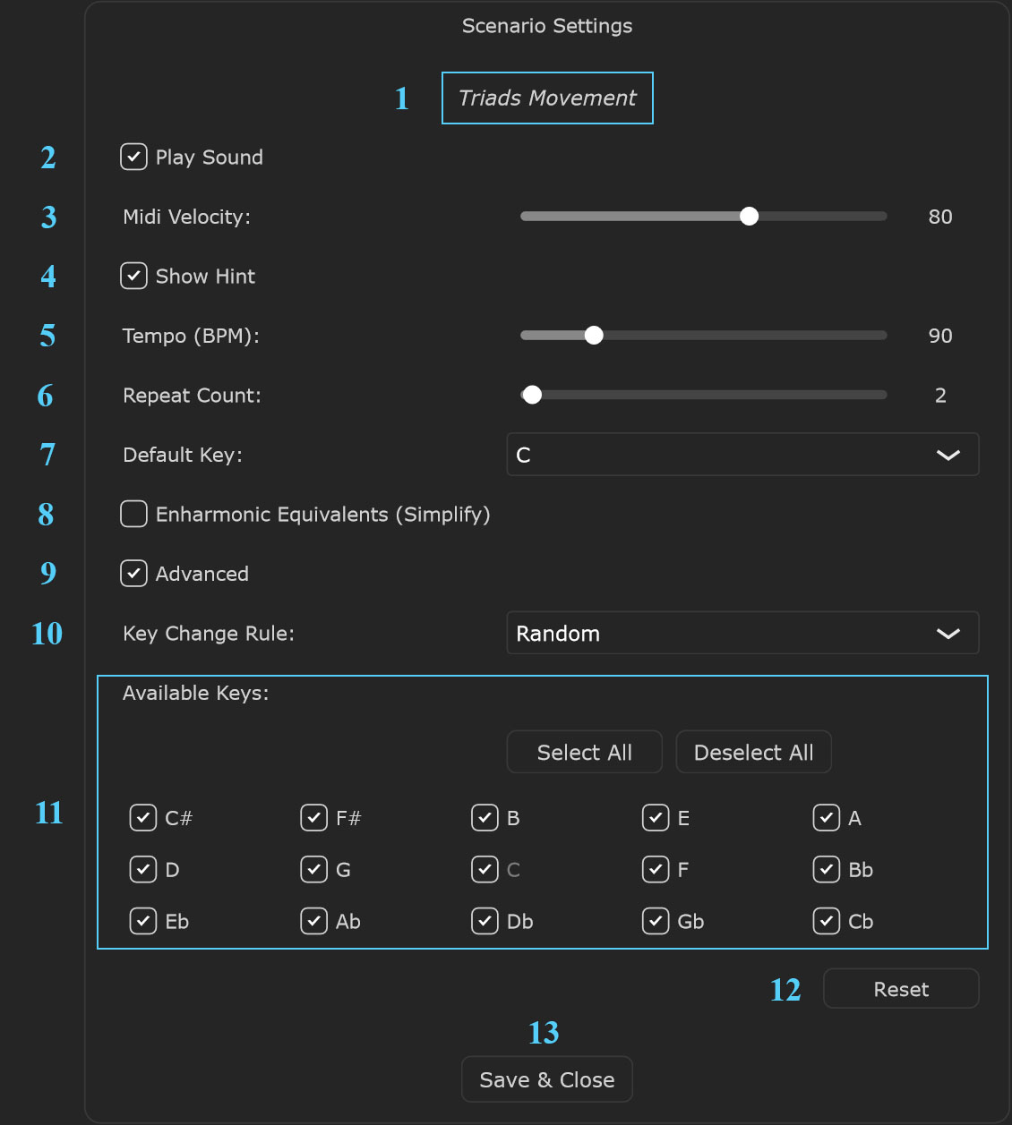 Sight Reading Scenario Screenshot
